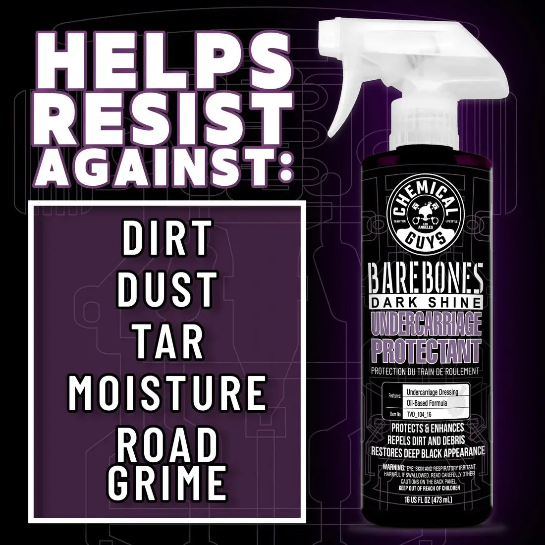 Bare Bones Undercarriage Spray-Dark Shine (16oz) - Image 6