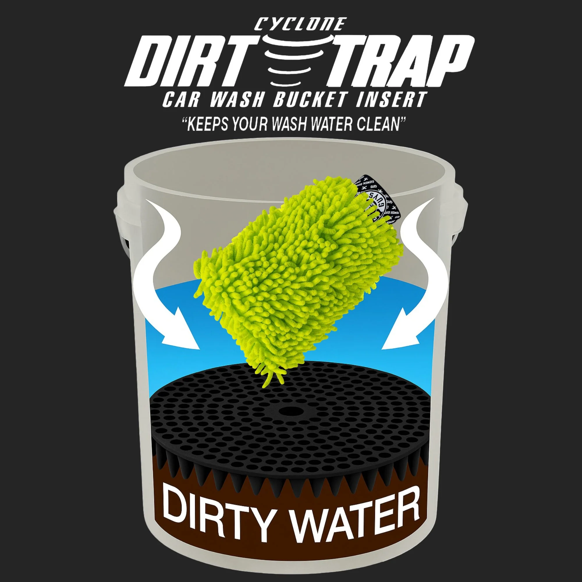 Cyclone Dirt Trap Car Wash Bucket Insert - Image 5