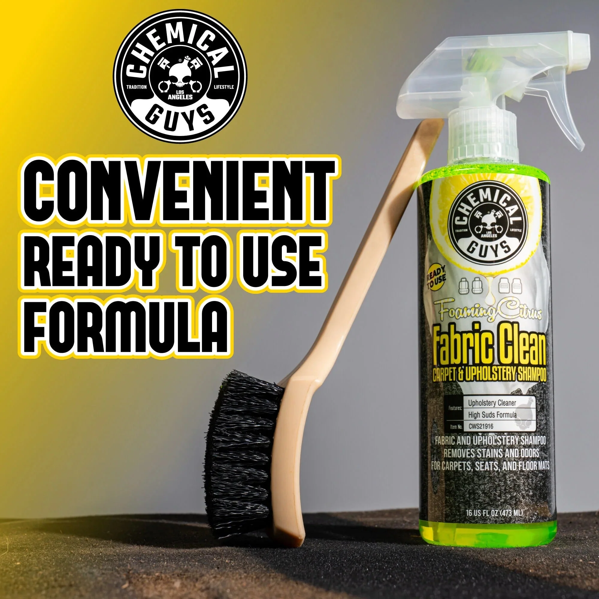 Foaming Citrus Fabric Clean Carpet & Upholstery Shampoo (16oz) - Image 7