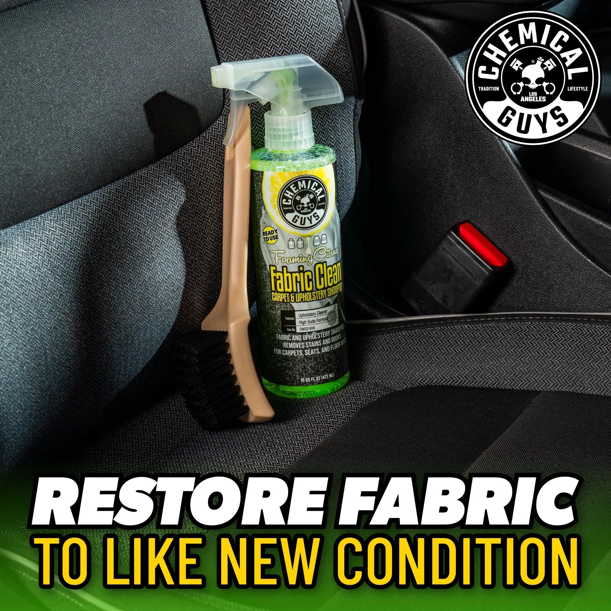 Foaming Citrus Fabric Clean Carpet & Upholstery Shampoo (16oz) - Image 9