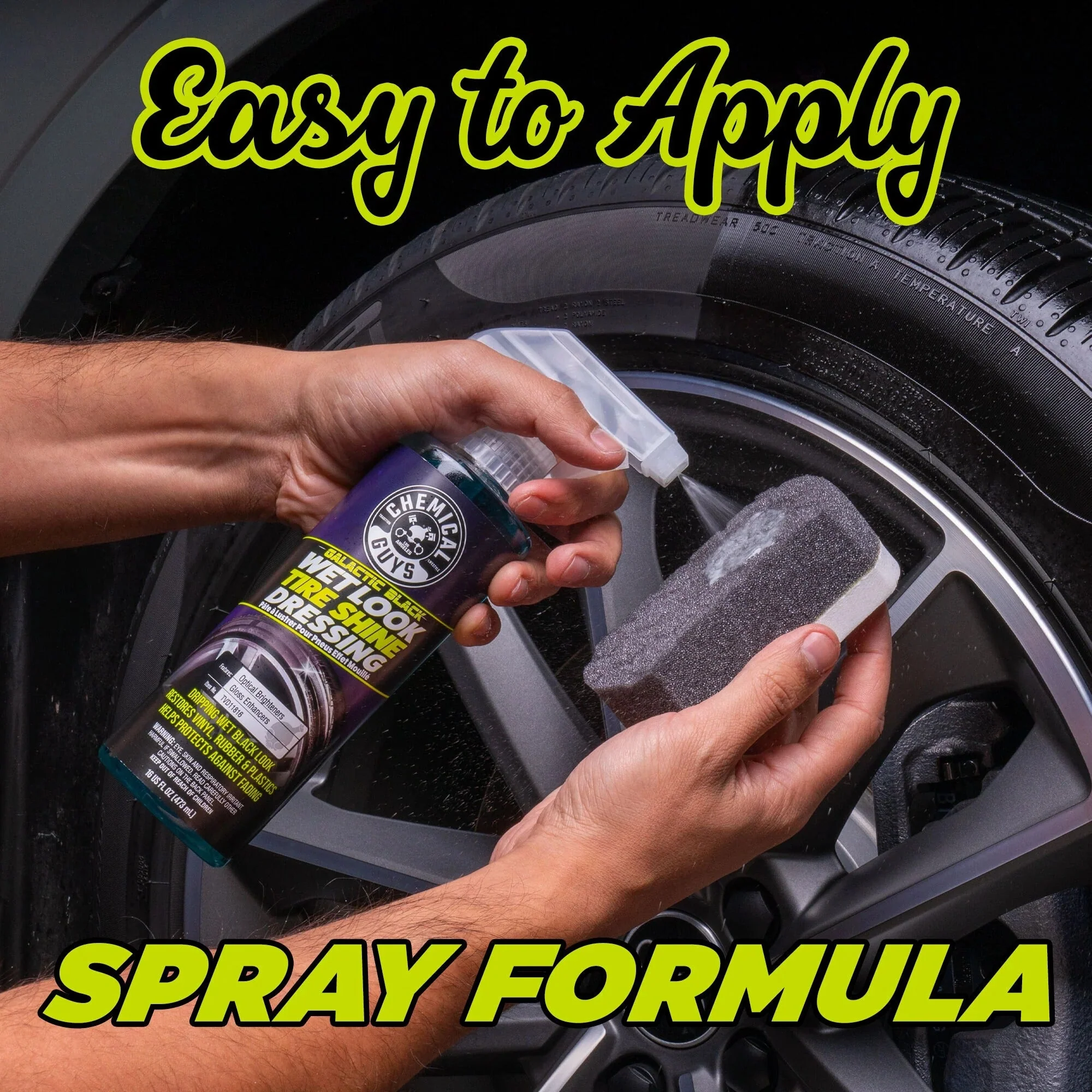 Galactic Black Wet Look Tyre Shine Dressing (16oz) - Image 3
