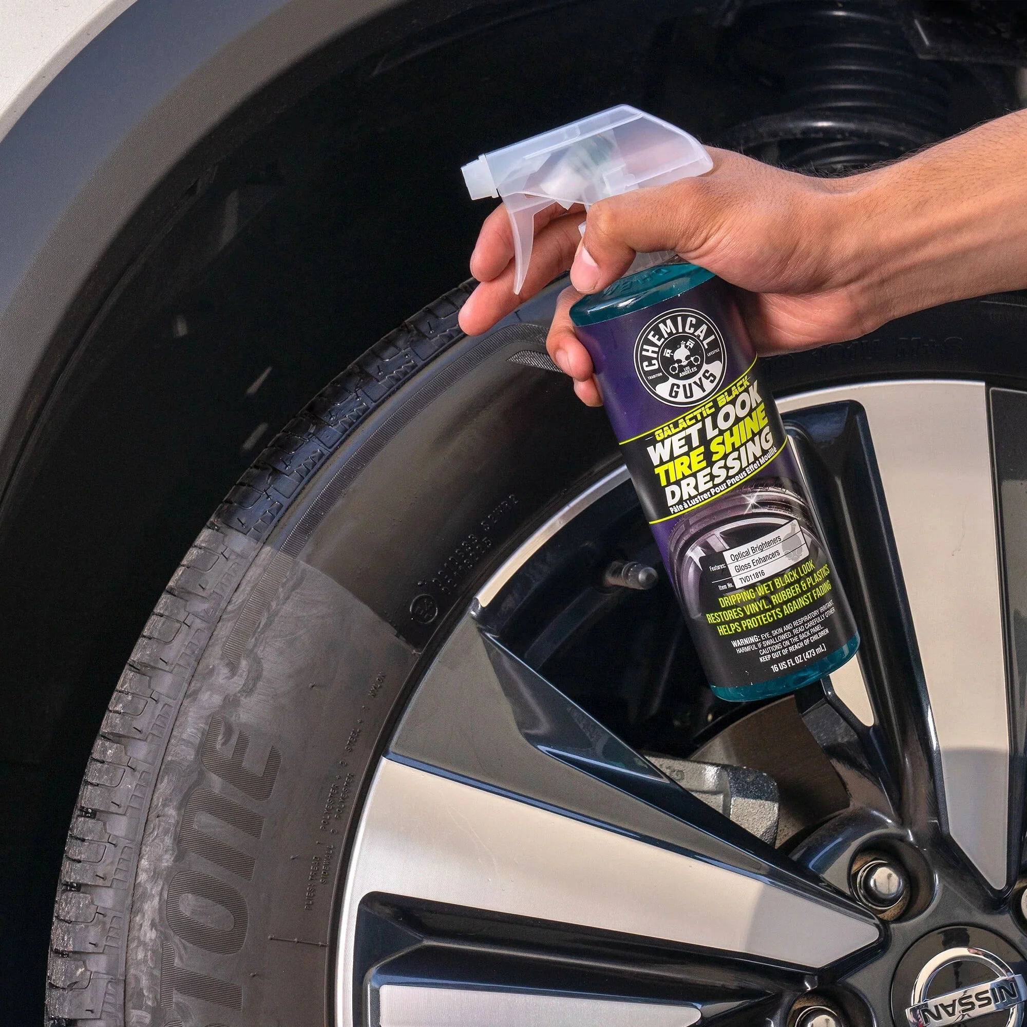 Galactic Black Wet Look Tyre Shine Dressing (16oz) - Image 8