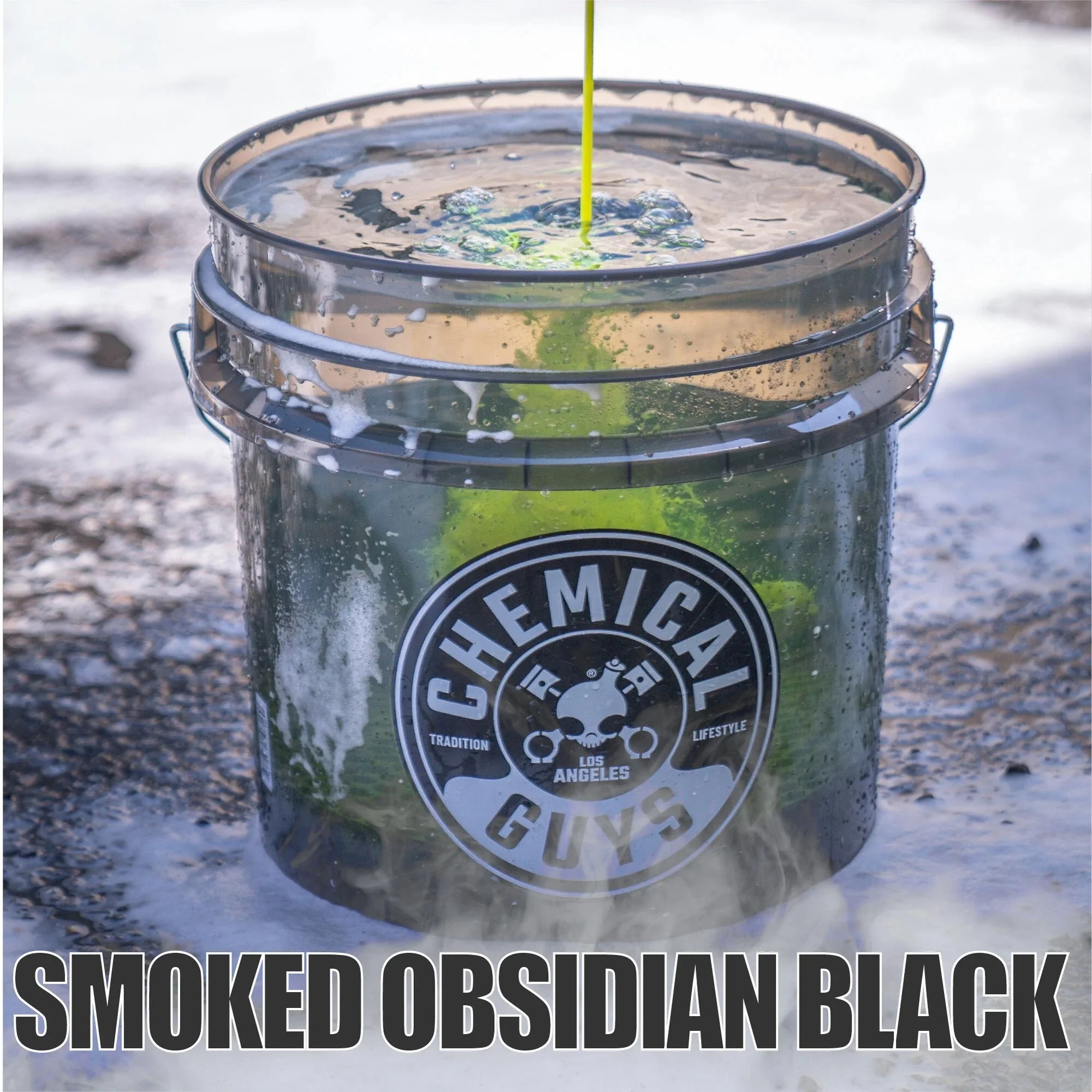 Heavy Duty Ultra Clear Smoked Obsidian Black Bucket (4.25 Gal) - Image 3