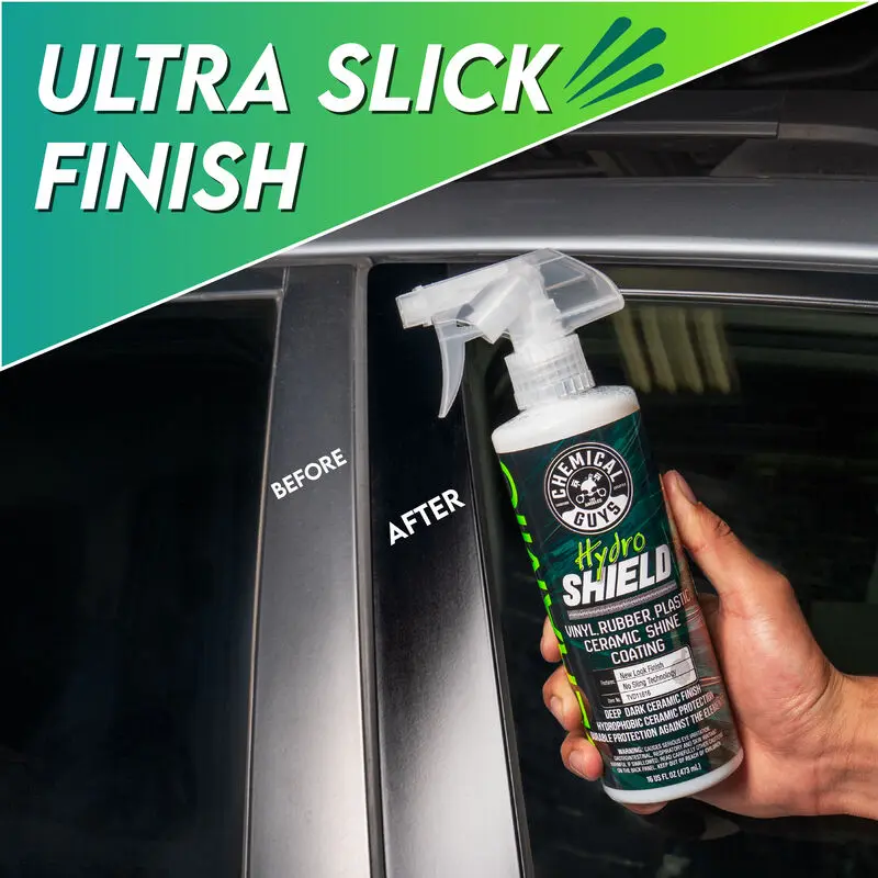 HydroShield Vinyl, Rubber, Plastic Ceramic Shine Coating (16oz) - Image 6