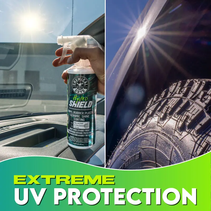 HydroShield Vinyl, Rubber, Plastic Ceramic Shine Coating (16oz) - Image 7