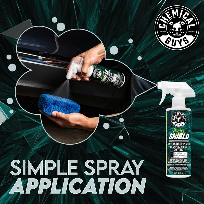 HydroShield Vinyl, Rubber, Plastic Ceramic Shine Coating (16oz) - Image 9
