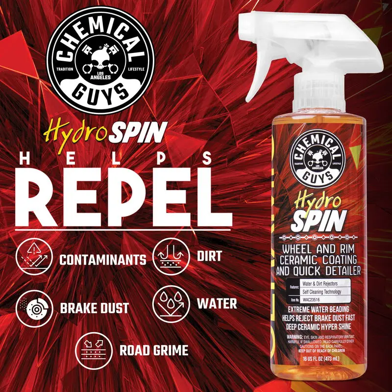 HydroSpin Wheel & Rim Ceramic Coating And Quick Detailer (16oz) - Image 12