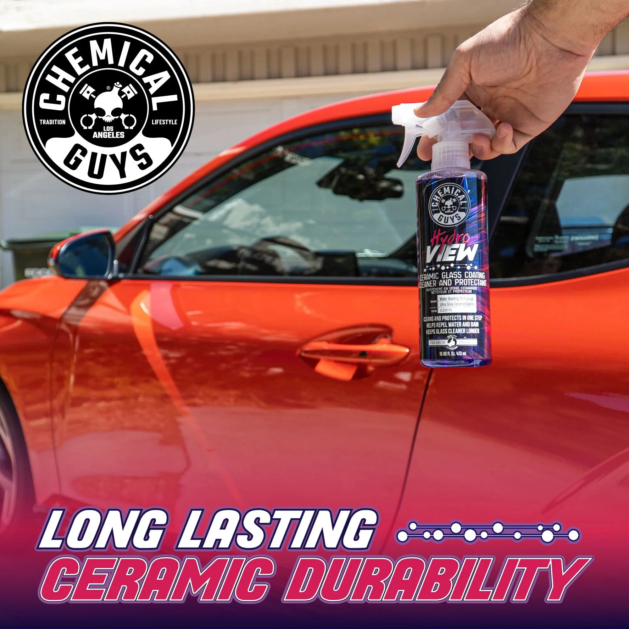 HydroView Ceramic Glass Cleaner & Coating (16oz) - Image 3