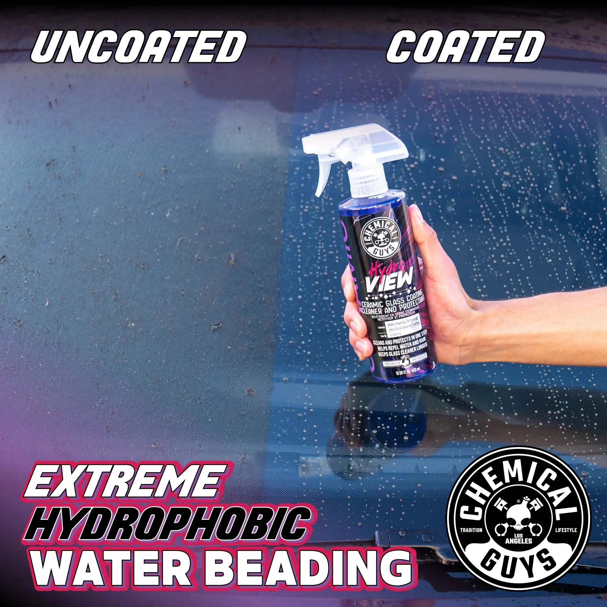 HydroView Ceramic Glass Cleaner & Coating (16oz) - Image 4