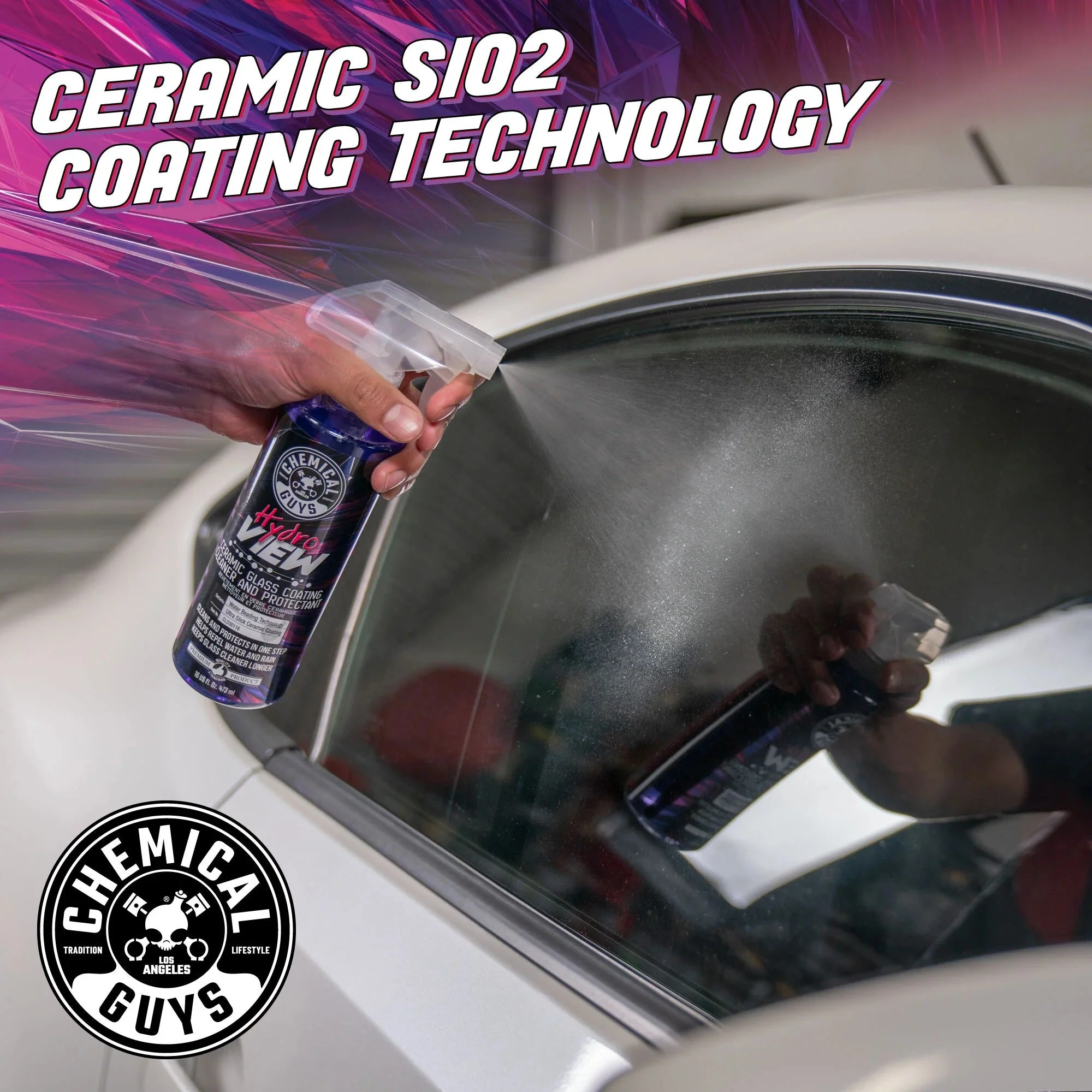 HydroView Ceramic Glass Cleaner & Coating (16oz) - Image 5