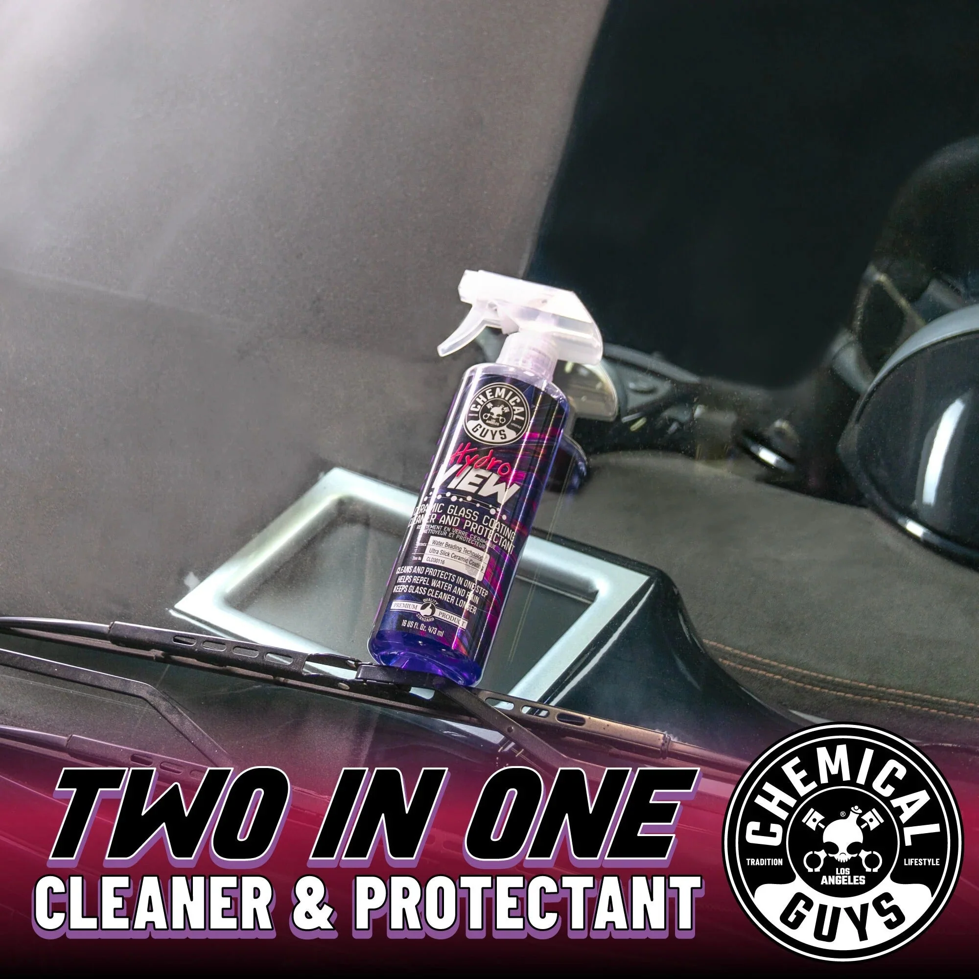 HydroView Ceramic Glass Cleaner & Coating (16oz) - Image 6