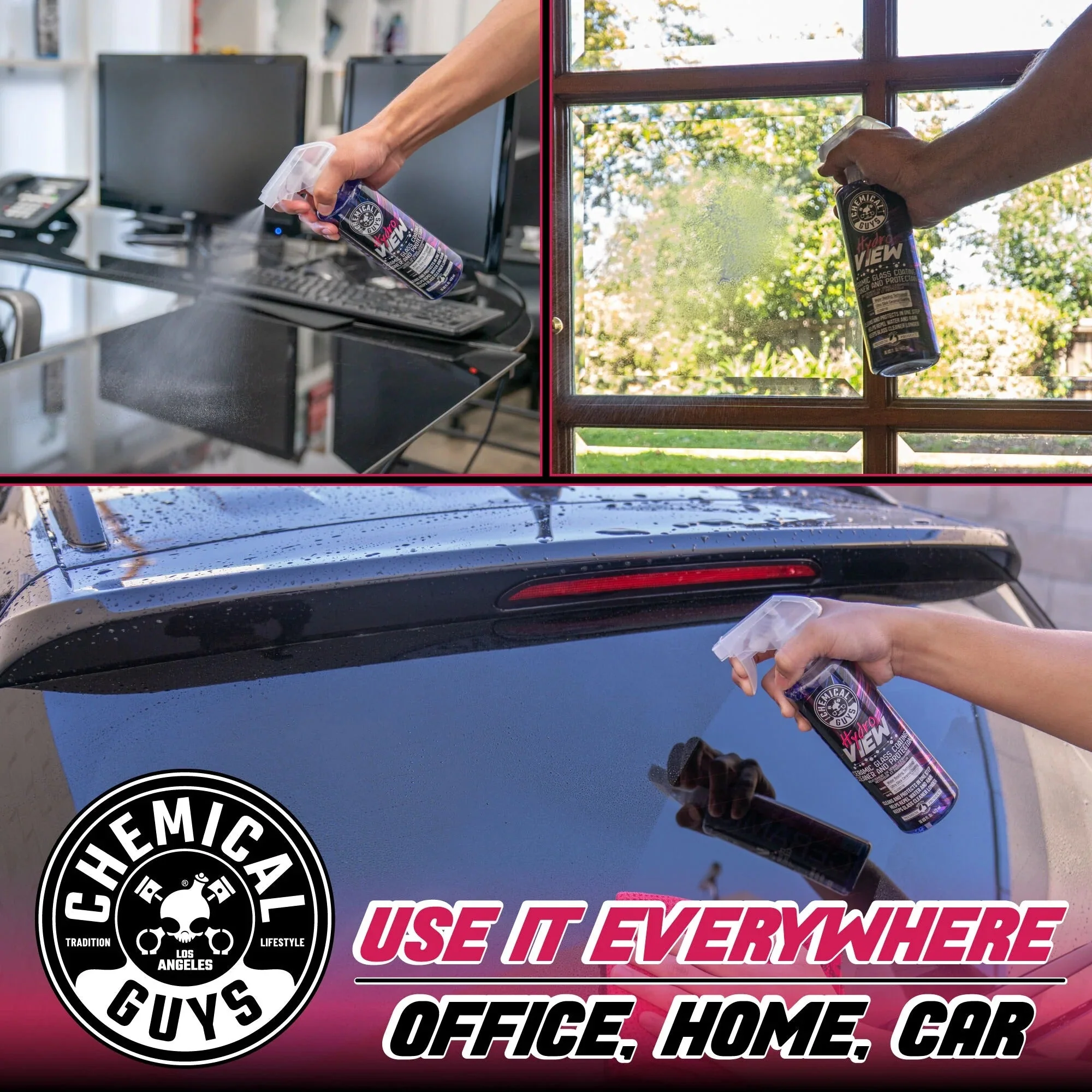HydroView Ceramic Glass Cleaner & Coating (16oz) - Image 7