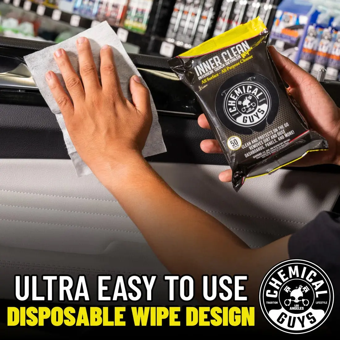 Innerclean Interior Quick Detailer & Protectant Car Wipes - Image 4