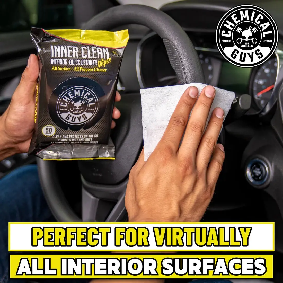 Innerclean Interior Quick Detailer & Protectant Car Wipes - Image 5