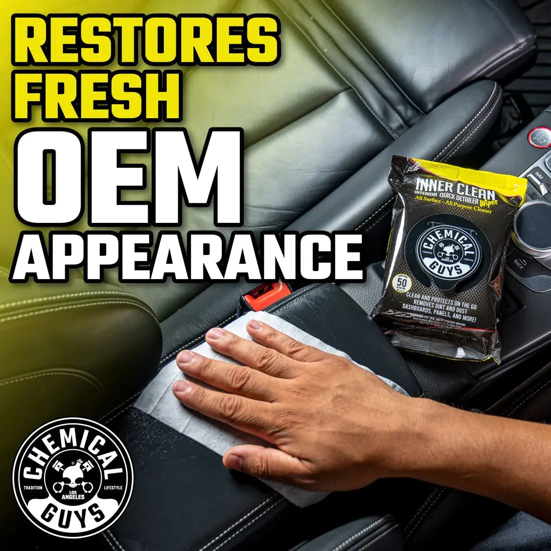 Innerclean Interior Quick Detailer & Protectant Car Wipes - Image 6