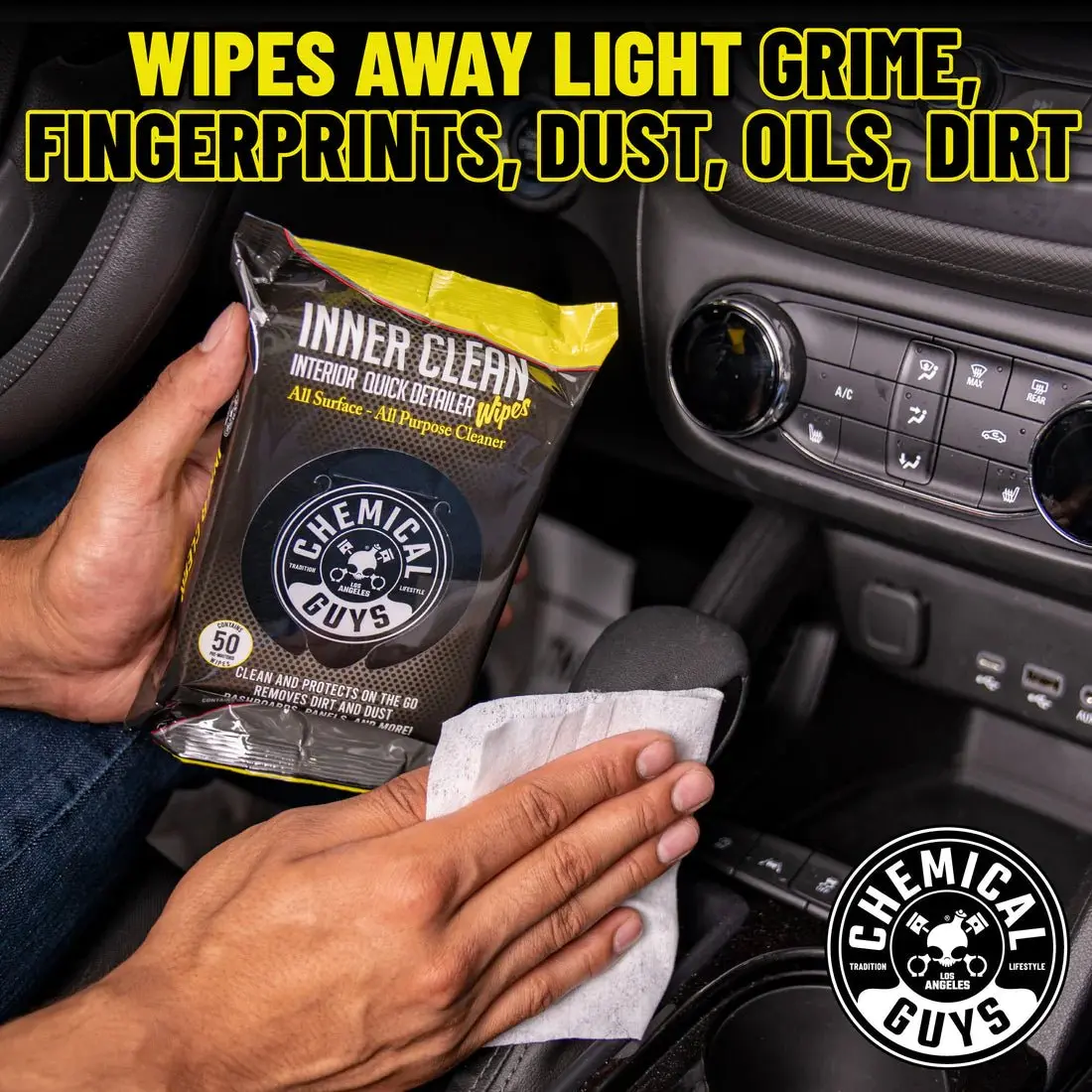 Innerclean Interior Quick Detailer & Protectant Car Wipes - Image 8