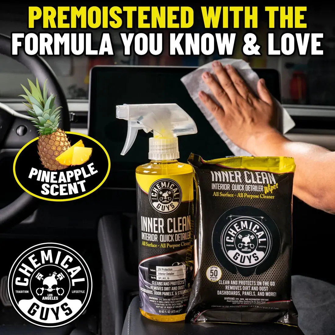 Innerclean Interior Quick Detailer & Protectant Car Wipes - Image 9
