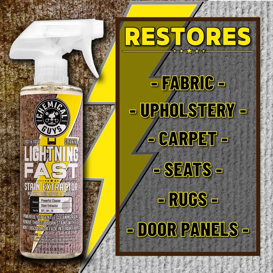 Lightning Fast Carpet & Upholstery Stain Extractor (16oz) - Image 7