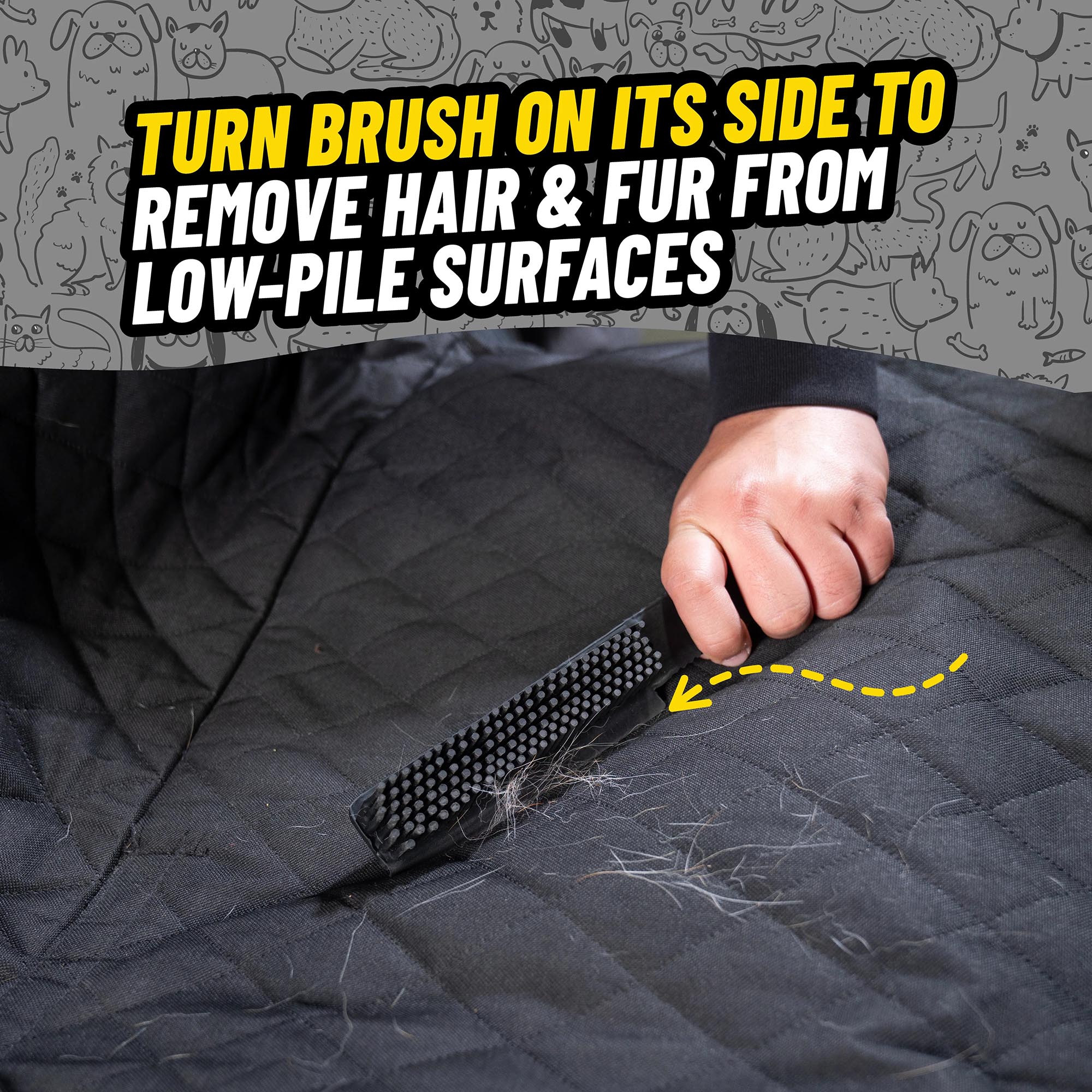 Rubber Pet Hair Removal Brush - Image 3