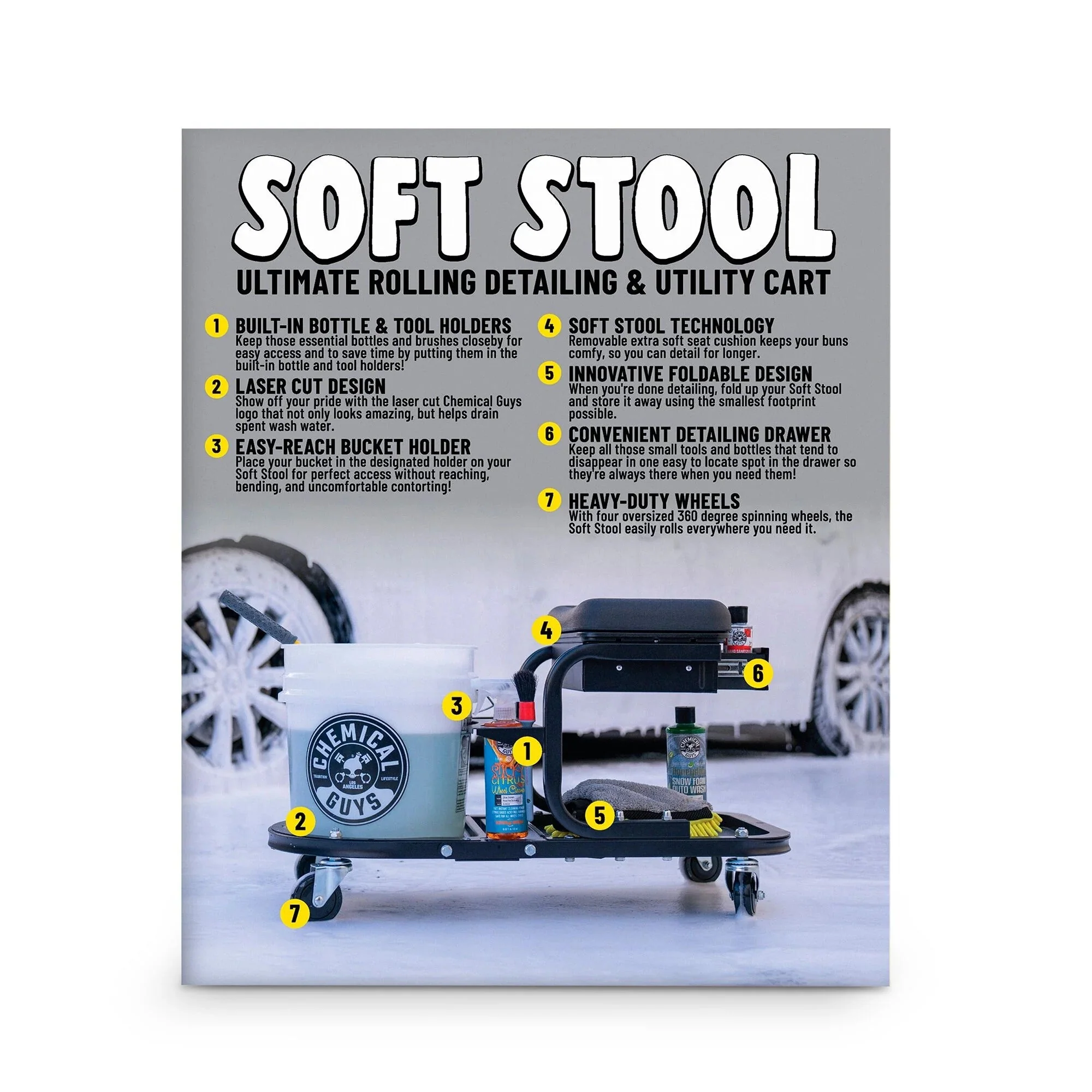 Soft Stool Ultimate Utility Detailing Cart - Image 18
