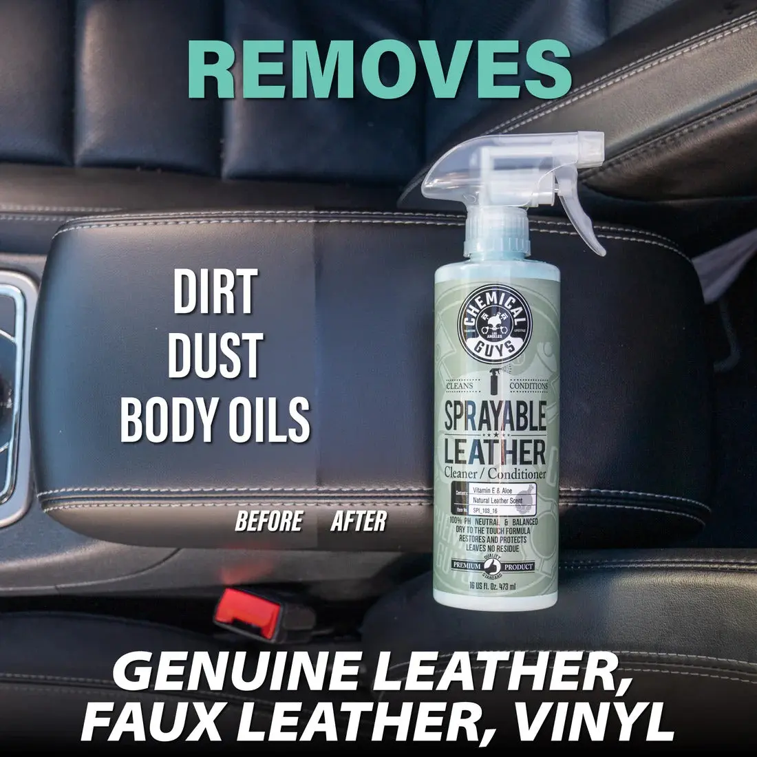 Sprayable Leather Cleaner & Conditioner with Vitamin E & Aloe - Image 5