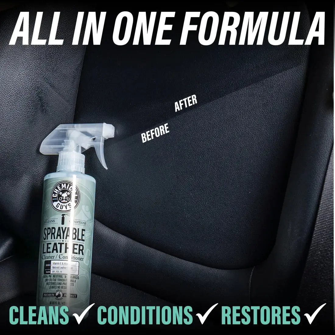 Sprayable Leather Cleaner & Conditioner with Vitamin E & Aloe - Image 7